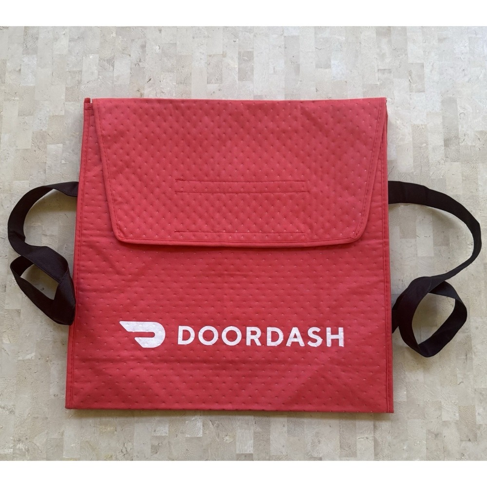 DOORDASH Large Insulated Pizza Delivery Bag  19x19x5" Unused Large Orders Straps